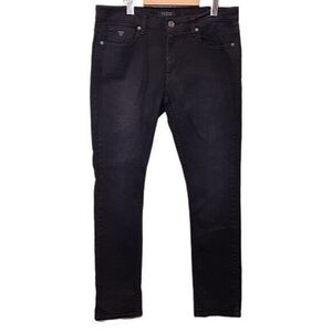Guess Los Angeles Skinny Jeans Mens Black Dark Slim Denim 36x32
